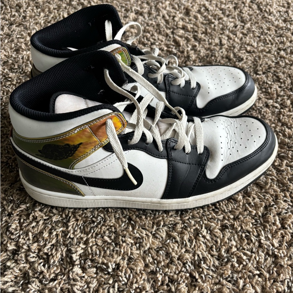 Black and White High-Top Sneakers